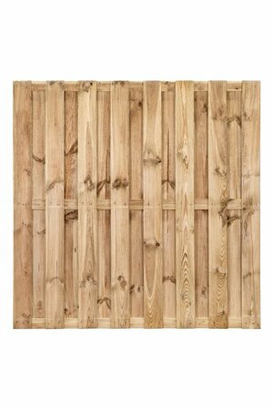 Tuinscherm Grenen groen geïmpregneerd, fijn bezaagd 18-planks (15 + 3) Lelystad 180 x 180 cm