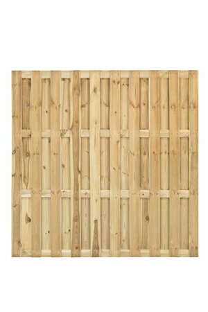 Tuinscherm Grenen groen geïmpregneerd, fijn bezaagd 23-planks (19 + 4) Ermelo 180 x 180 cm