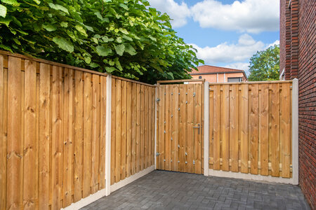 Tuinscherm Grenen groen geïmpregneerd 21-planks (19 + 2) Enschede 180 x 180 cm