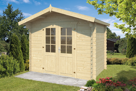 Blokhut Anja 295 x 200 x 255 cm + Luifel 50 cm - Tuinhuisje