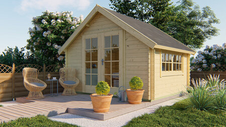 Blokhut Skov 350 x 300 x 268 cm - Tuinhuis