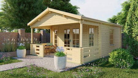 Blokhut Heino 450 x 380 x 275 cm - Tuinhuis