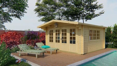 Blokhut Derby 440 x 440 x 263 cm - Tuinhuis