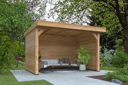 Overkapping Ommen Douglas 400x300cm - Blanke wanden