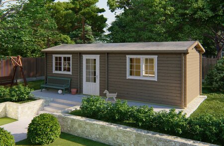 Blokhut Ava 844 x 347 x 270 cm Wanddikte 70 mm - Tuinhuis