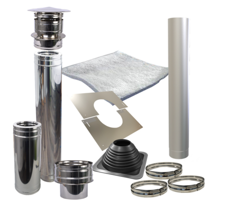 Rookgasafvoer voor saunakachel RVS304