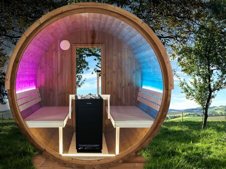 LED-verlichtingsset sauna – 2 strips met afstandsbediening