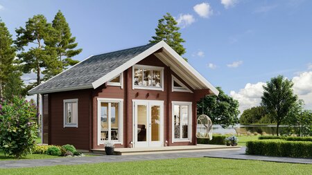 Saunahuis Vaasa - 570 x 350 cm - Wanddikte 70 mm