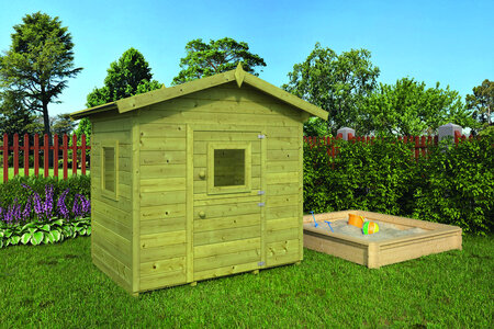 Speelhuisje Pippi voor buiten - inclusief 6,5m² dakleer