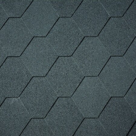 Dakshingles hexagonaal zwart - pak 3 m²