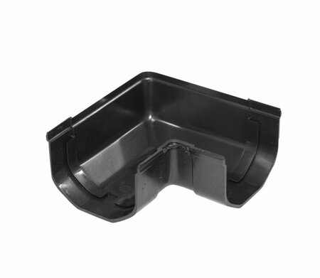 Dakgoot buitenhoek, kunststof zwart 65 mm