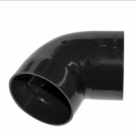 HWA bocht, kunststof zwart 60 mm,  67 graden