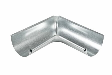 Dakgoot binnenhoek, verzinkt 125 mm, 90 graden