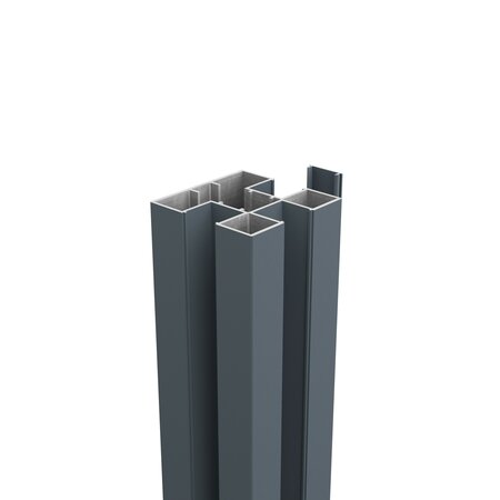 Paal-set tbv schermhoogte 120 cm, lengte 190 cm, antraciet
