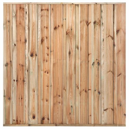 Tuinscherm Grenen groen geïmpregneerd 19-planks Monaco 180 x 180 cm