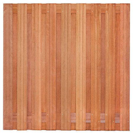 Tuinscherm hardhout kunstmatig gedroogd 19-planks (17 + 2) Harlingen 180 x 180 cm