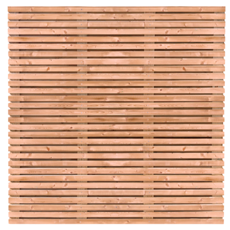 Tuinscherm Red Class Wood 63-planks (59 + 4) Fez 180 x 180 cm