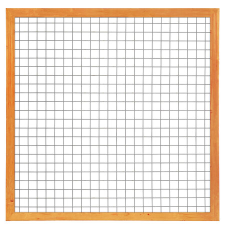 Gaaselement vuurverzinkt 180 x 180 cm met Red Class Wood kader 4,5 x 7,0  cm