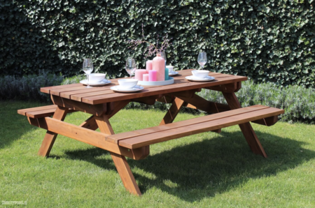 Picknicktafel Marbella 180 x 160 x 75 cm hardhout (4 personen)
