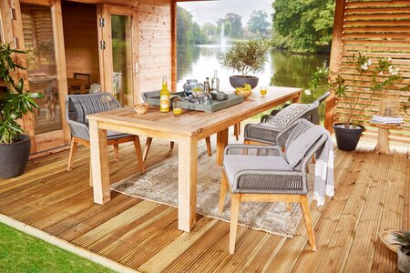Hardhouten tuintafel teak 300 x 100 x 78 cm