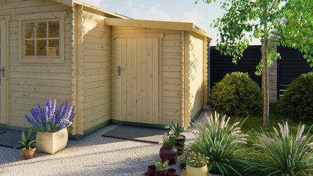 Blokhut Tuinhuis Aanbouw | 44 mm 