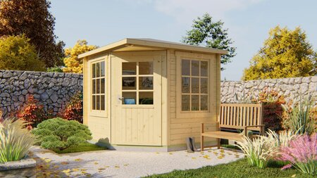 Blokhut Jos 250 x 250 x 242 cm - Tuinhuis