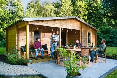 Blokhut Ollie 731 x 498 x 283 cm Wanddikte 70 mm - Prefab Woning Tuinhuis