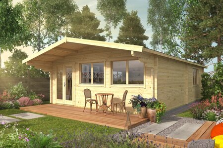 Blokhut Ballyragget 595 x 930 x 277 cm Wanddikte 70 mm - Tuinhuis