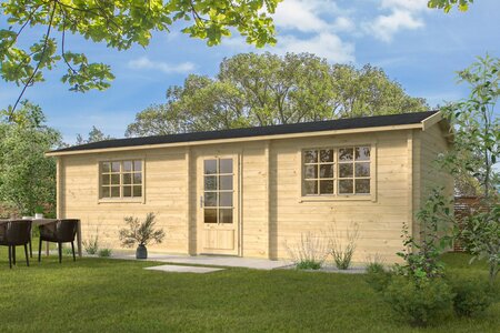 Blokhut Ava 844 x 347 x 270 cm Wanddikte 70 mm - Tuinhuis