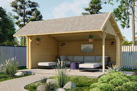 Blokhutprieel Thuringen 500 x 350 x 290 cm - Kapschuur