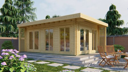 Blokhut Hildegard 590 x 400 x 250cm - Tuinhuis