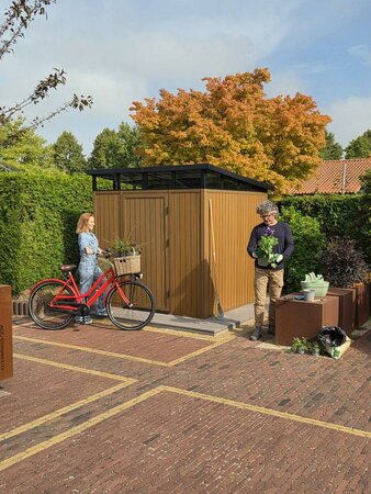 NewTechWood berging met enkele deur 222 x 210 cm Teak
