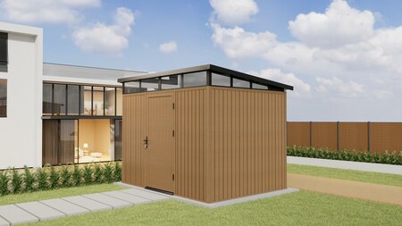 NewTechWood berging met enkele deur 283 x 210 cm Teak