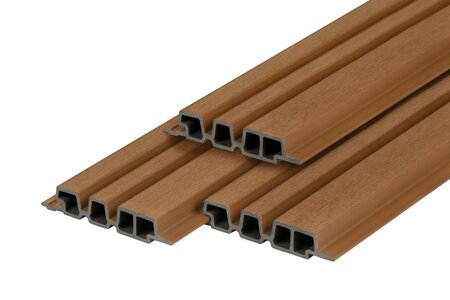 PuraTech 195 composiet barcodeprofiel 3,3 x 19,5 x 390 cm teak fijne houtnerf