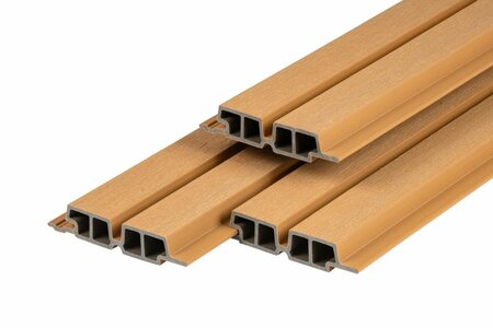 PuraTech 55 composiet dubbel profiel 3,3 x 17 x 390 cm cedar fijne houtnerf