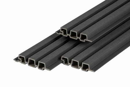 PuraTech 30 composiet triple profiel 3,3 x 17 x 290 cm ebony black fijne houtnerf
