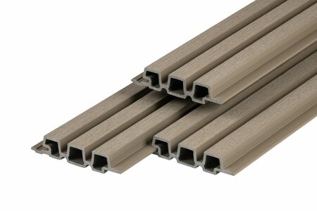 PuraTech 30 composiet triple profiel 3,3 x 17 x 290 cm light grey fijne houtnerf