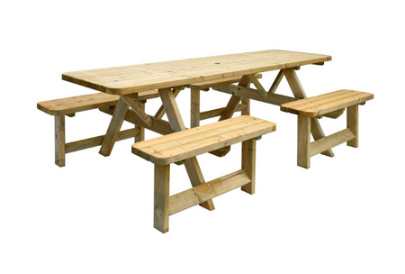 Picknicktafel Family 240 cm groen geïmpregneerd vurenhout