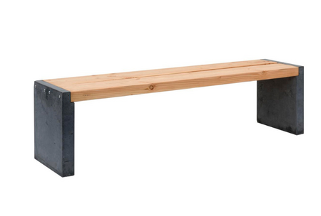 Zitbank Milo Excellent 170 cm Douglas met antraciet beton