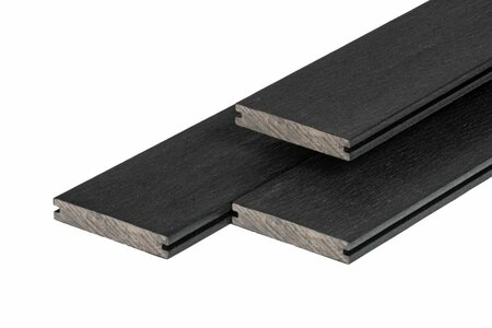 PuraShield massieve composiet vlonderplank ebony black 2,3 x 13,8 x 400 cm