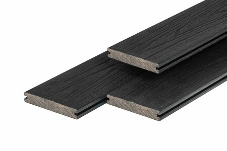 PuraShield massieve composiet vlonderplank ebony black 2,3 x 13,8 x 300 cm