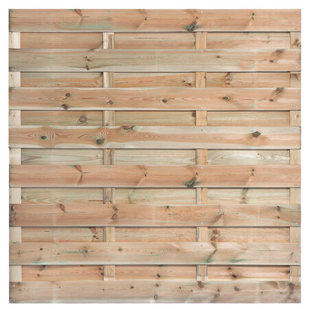 Tuinscherm Grenen groen geïmpregneerd, geschaafd 19-planks (15 + 4) Erica 180 x 180 cm