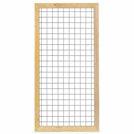 Gaaselement vuurverzinkt 90 x 180 cm met Grenen groen geïmpregneerd kader 4,5 x 7,0  cm