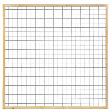 Gaaselement vuurverzinkt 180 x 180 cm met Grenen groen geïmpregneerd kader 4,5 x 4,5  cm
