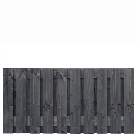 Tuinscherm Douglas zwart geïmpregneerd, fijn bezaagd 21-planks (19 + 2) Marlies 90 x 180 cm