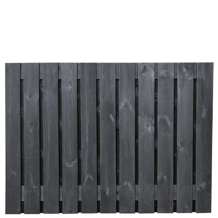 Tuinscherm Vuren zwart gespoten 21-planks (19 + 2) Stuttgart 130 x 180 cm
