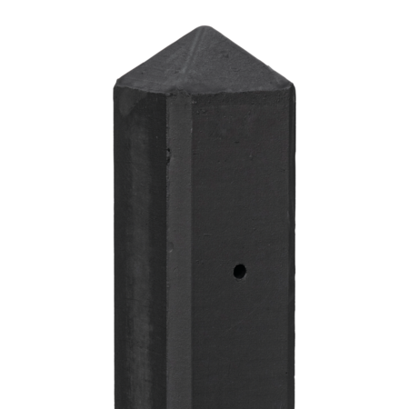 Betonpaal Geul zwart diamantkop 10 x 10 cm incl. toebehoren
