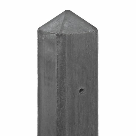 Betonpaal Amstel antraciet diamantkop 10 x 10 cm incl. toebehoren (lichtgewicht)