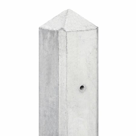 Betonpaal Amstel wit/grijs diamantkop 10 x 10 cm incl. toebehoren (lichtgewicht)