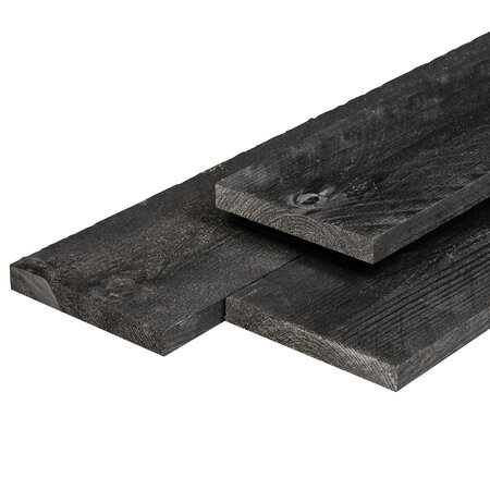 Plank douglas zwart 1.6x14.0x400cm